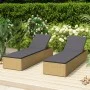 Braune und dunkelgraue Liege aus synthetischem Rattan von vidaXL, Liegen - Ref: Foro24-310146, Preis: 144,49 €, Rabatt: %