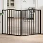 Puerta para perros plegable 2 paneles madera álamo negra 160 cm by , Dog kennels and fences - Ref: Foro24-352226, Price: 52,2...