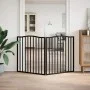 Puerta para perros plegable 2 paneles madera álamo negra 160 cm by , Dog kennels and fences - Ref: Foro24-352226, Price: 52,2...