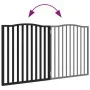 Puerta para perros plegable 2 paneles madera álamo negra 160 cm by , Dog kennels and fences - Ref: Foro24-352226, Price: 52,2...