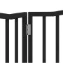 Puerta para perros plegable 2 paneles madera álamo negra 160 cm by , Dog kennels and fences - Ref: Foro24-352226, Price: 52,2...