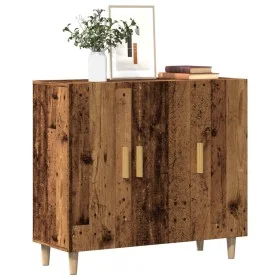 Aparador de madera de ingeniería envejecido 90x34x80 cm by , Sideboards - Ref: Foro24-856890, Price: 100,88 €, Discount: %