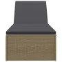 Braune und dunkelgraue Liege aus synthetischem Rattan von vidaXL, Liegen - Ref: Foro24-310146, Preis: 144,49 €, Rabatt: %
