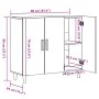 Aparador de madera de ingeniería envejecido 90x34x80 cm by , Sideboards - Ref: Foro24-856890, Price: 100,87 €, Discount: %