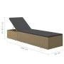 Braune und dunkelgraue Liege aus synthetischem Rattan von vidaXL, Liegen - Ref: Foro24-310146, Preis: 144,49 €, Rabatt: %
