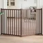 Puerta de perros plegable 2 paneles madera abeto marrón 160 cm de , Casetas y cercados para perros - Ref: Foro24-352298, Prec...