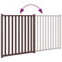 Puerta de perros plegable 2 paneles madera abeto marrón 160 cm von , Hundehütten und Zäune - Ref: Foro24-352298, Preis: 54,38...