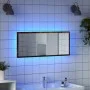 Espejo de baño LED madera ingeniería roble ahumado 100x8,5x37cm de , Tocadores de baño - Ref: Foro24-856272, Precio: 62,39 €,...