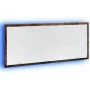 Espejo de baño LED madera ingeniería roble ahumado 100x8,5x37cm de , Tocadores de baño - Ref: Foro24-856272, Precio: 62,39 €,...