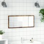 Espejo de baño LED madera ingeniería roble ahumado 100x8,5x37cm von , Badezimmerwaschtische - Ref: Foro24-856272, Preis: 63,3...