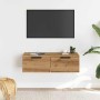 Armario de pared madera de ingeniería envejecida 68x30x20 cm by , Shelves and shelves - Ref: Foro24-856983, Price: 56,72 €, D...