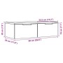 Armario de pared madera de ingeniería envejecida 68x30x20 cm by , Shelves and shelves - Ref: Foro24-856983, Price: 56,72 €, D...