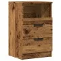 Mesita de noche madera de ingeniería envejecida 40x36x65 cm de , Taquillas y armarios de almacenamiento - Ref: Foro24-856844,...