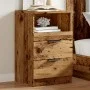 Mesita de noche madera de ingeniería envejecida 40x36x65 cm de , Taquillas y armarios de almacenamiento - Ref: Foro24-856844,...