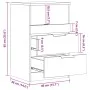 Mesita de noche madera de ingeniería envejecida 40x36x65 cm de , Taquillas y armarios de almacenamiento - Ref: Foro24-856844,...