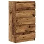 Cajonera de madera de ingeniería envejecida 60x36x103 cm de , Aparadores - Ref: Foro24-855996, Precio: 110,01 €, Descuento: %
