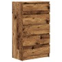 Cajonera de madera de ingeniería envejecida 60x36x103 cm de , Aparadores - Ref: Foro24-855996, Precio: 114,54 €, Descuento: %
