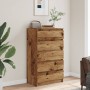 Cajonera de madera de ingeniería envejecida 60x36x103 cm de , Aparadores - Ref: Foro24-855996, Precio: 114,54 €, Descuento: %