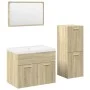 Juego de muebles de baño 4 pzas contrachapada roble Sonoma by , Bathroom furniture - Ref: Foro24-3325008, Price: 201,76 €, Di...