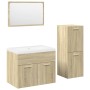 Juego de muebles de baño 4 pzas contrachapada roble Sonoma von , Badezimmermöbel - Ref: Foro24-3325008, Preis: 203,58 €, Raba...