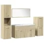 Juego de muebles de baño 5 pzas madera ingeniería roble Sonoma by , Bathroom furniture - Ref: Foro24-3325003, Price: 313,73 €...