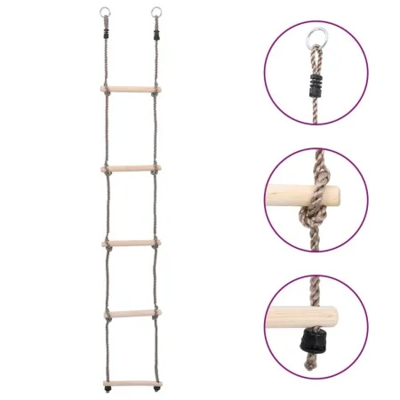 5-stufige Leiter aus massivem Kiefernholz 210 cm von vidaXL, Baby-Aktivitätsspielzeug - Ref: Foro24-93150, Preis: 23,81 €, Ra...