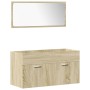Juego de muebles de baño 5 pzas madera ingeniería roble Sonoma von , Badezimmermöbel - Ref: Foro24-3325003, Preis: 330,58 €, ...