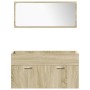 Juego de muebles de baño 5 pzas madera ingeniería roble Sonoma von , Badezimmermöbel - Ref: Foro24-3325003, Preis: 330,58 €, ...