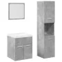 Juego muebles de baño 4 pzas madera contrachapada gris hormigón by , Bathroom furniture - Ref: Foro24-3324879, Price: 174,40 ...