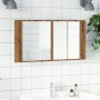 Armario y espejo LED madera ingeniería roble artisan 90x12x45cm von , Badezimmerwaschtische - Ref: Foro24-856285, Preis: 71,0...