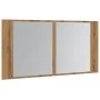 Armario y espejo LED madera ingeniería roble artisan 90x12x45cm de , Tocadores de baño - Ref: Foro24-856285, Precio: 69,94 €,...