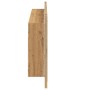 Armario y espejo LED madera ingeniería roble artisan 90x12x45cm von , Badezimmerwaschtische - Ref: Foro24-856285, Preis: 71,0...
