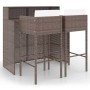 3-piece garden bar set and brown synthetic rattan cushions by vidaXL, Garden sets - Ref: Foro24-3094806, Price: 354,53 €, Dis...