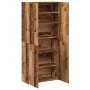 Mueble zapatero de madera ingeniería envejecida 80x35,5x180 cm by , Shoe racks and shoe organizers - Ref: Foro24-855818, Pric...