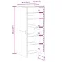 Mueble zapatero de madera ingeniería envejecida 80x35,5x180 cm by , Shoe racks and shoe organizers - Ref: Foro24-855818, Pric...