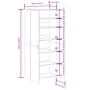 Mueble zapatero de madera ingeniería envejecida 80x35,5x180 cm by , Shoe racks and shoe organizers - Ref: Foro24-855818, Pric...