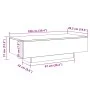 Mesa de centro madera de ingeniería envejecida 100x49,5x31 cm de , Mesas de centro - Ref: Foro24-856404, Precio: 78,55 €, Des...