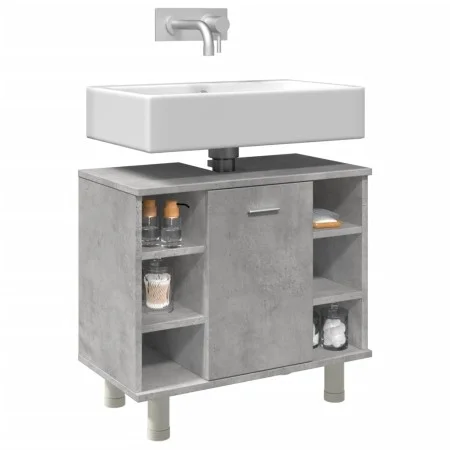 Armario de baño madera ingeniería gris hormigón 60x32x53,5 cm by , Bathroom furniture - Ref: Foro24-856143, Price: 46,89 €, D...