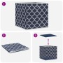 Cajas almacenaje plegables 10 uds no tejida azul 32x32x32 cm von , Aufbewahrungskörbe - Ref: Foro24-4018980, Preis: 39,97 €, ...