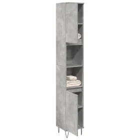 Armario de baño madera contrachapada gris hormigón 30x30x190 cm von , Badezimmermöbel - Ref: Foro24-857198, Preis: 70,34 €, R...