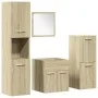 Juego de muebles de baño 4 pzas contrachapada roble Sonoma von , Badezimmermöbel - Ref: Foro24-3324989, Preis: 125,89 €, Raba...