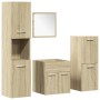Juego de muebles de baño 4 pzas contrachapada roble Sonoma von , Badezimmermöbel - Ref: Foro24-3324989, Preis: 126,76 €, Raba...