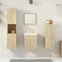 Juego de muebles de baño 4 pzas contrachapada roble Sonoma von , Badezimmermöbel - Ref: Foro24-3324989, Preis: 125,89 €, Raba...