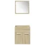 Juego de muebles de baño 4 pzas contrachapada roble Sonoma von , Badezimmermöbel - Ref: Foro24-3324989, Preis: 125,89 €, Raba...