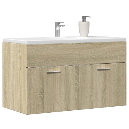 Mueble de lavabo de baño madera roble Sonoma 90x38,5x46 cm von , Badezimmermöbel - Ref: Foro24-856213, Preis: 45,93 €, Rabatt: %