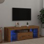 Mueble de TV luces LED madera roble artisan 120x36,5x40 cm von , TV-Möbel - Ref: Foro24-856302, Preis: 108,14 €, Rabatt: %