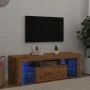 Mueble de TV luces LED madera roble artisan 120x36,5x40 cm von , TV-Möbel - Ref: Foro24-856302, Preis: 103,98 €, Rabatt: %