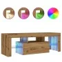 Mueble de TV luces LED madera roble artisan 120x36,5x40 cm von , TV-Möbel - Ref: Foro24-856302, Preis: 103,98 €, Rabatt: %