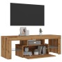 Mueble de TV luces LED madera roble artisan 120x36,5x40 cm von , TV-Möbel - Ref: Foro24-856302, Preis: 108,14 €, Rabatt: %