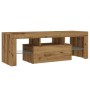 Mueble de TV luces LED madera roble artisan 120x36,5x40 cm von , TV-Möbel - Ref: Foro24-856302, Preis: 108,14 €, Rabatt: %
